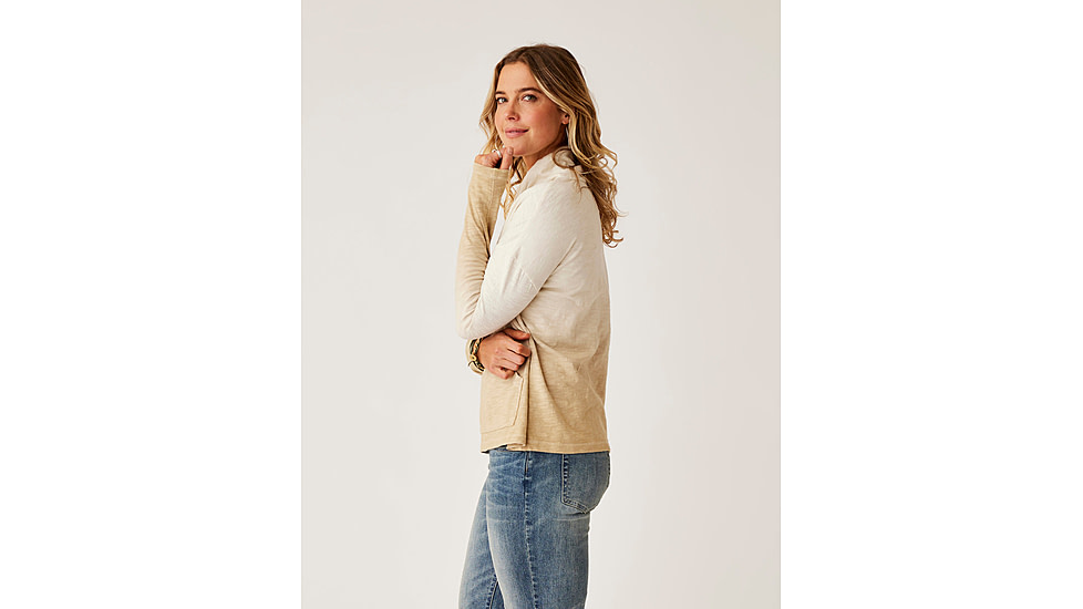 Carve Designs Bodie Funnel Neck - Womens, Lt. Khaki Ombre, Large, TKRB76-244-LG
