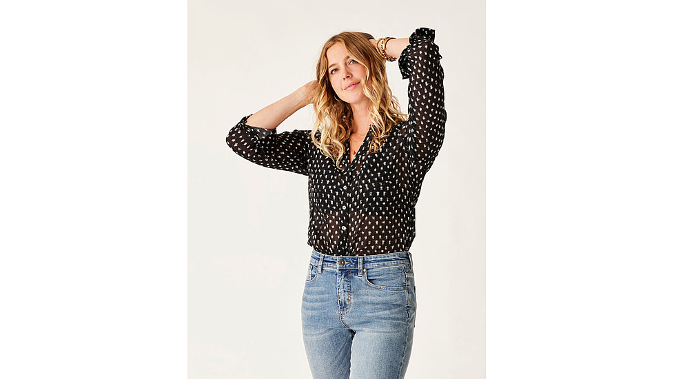 Carve Designs Dylan Gauze Tunic - Womens, Black Crosshatch, Small, TWTC52-997-SM