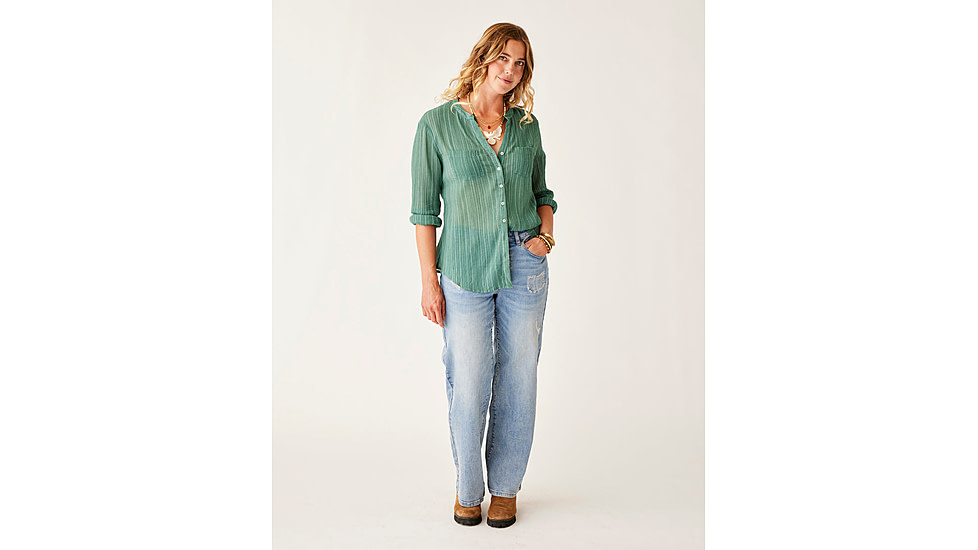Carve Designs Dylan Gauze Tunic - Womens, Forest Multistripe, Extra Small, TWTC52-339-XS