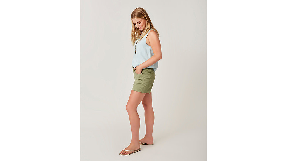 Carve Designs Oahu 4in Twill Short - Womens, Olive, 4, SHOH71-350-04