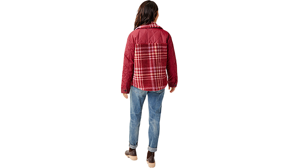 Carve Designs Vineyard Shacket - Womens, Brick Plaid, Extra Small, JCMM55-633-XS