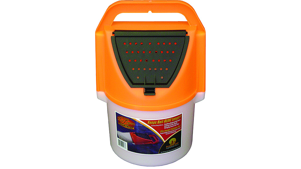 Challenge Plastics Challenge Bait Lagoon Troll Bucket, Hot Orange, 50354