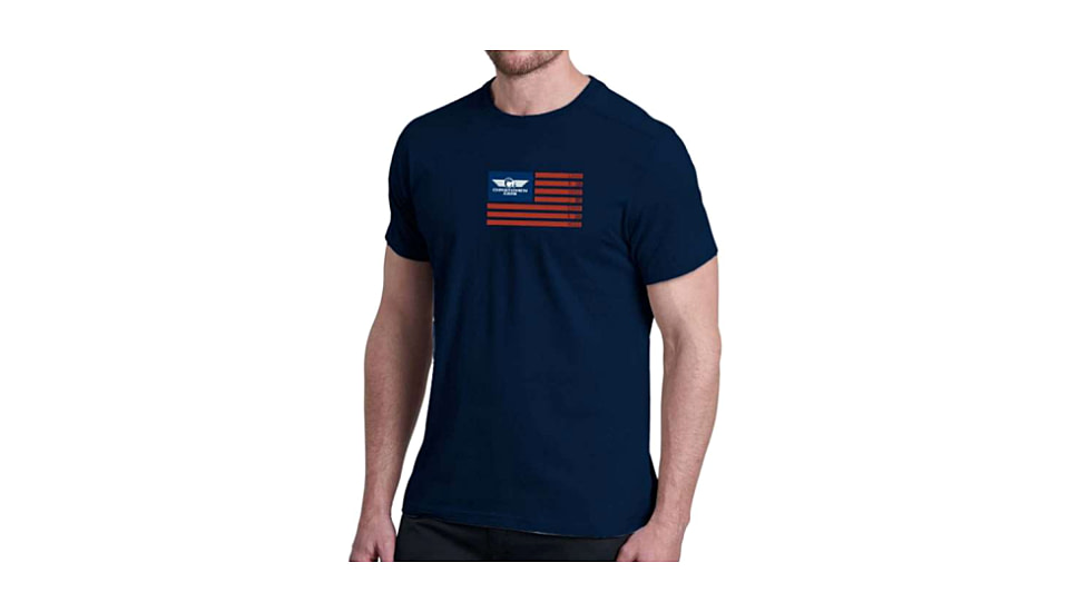 Christensen Arms Barrel Flag SS Tee - Mens, Dark Navy, M, 730-CA073-40-00-403-03