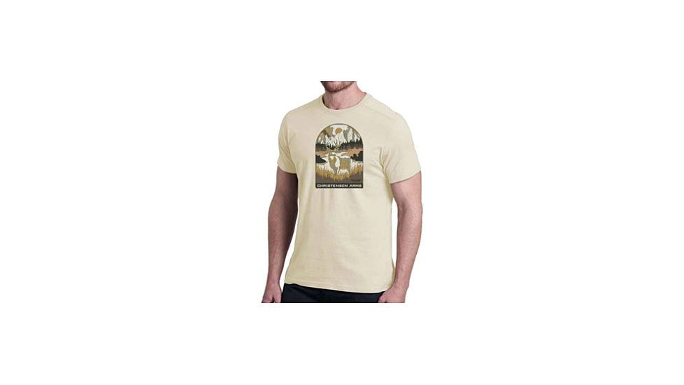Christensen Arms Buck Valley SS Tee - Mens, Sand, S, 730-CA067-40-00-604-02