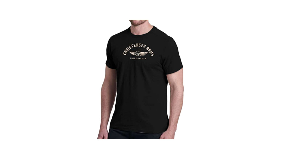 Christensen Arms Camo Ram Wordmark SS Tee - Mens, Black, XL, 730-CA056-40-00-000-05
