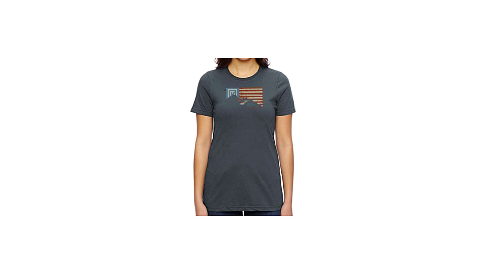 Christensen Arms Flag Silhouette SS Tee - Womens, Carbon, M, 730-CA099-40-01-103-03