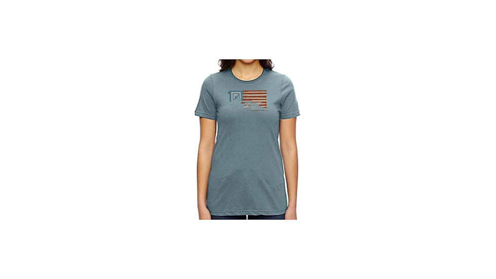 Christensen Arms Flag Silhouette SS Tee - Womens, Denim, M, 730-CA099-40-01-401-03