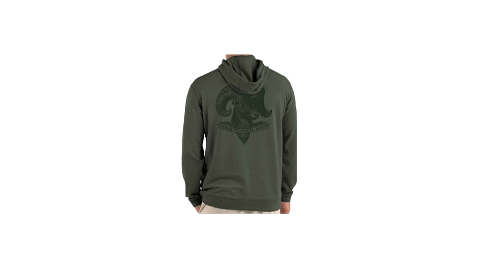Christensen Arms Ram Graphic Hoodie - Mens, Dark Olive, 3X, 730-CA090-30-00-201-07