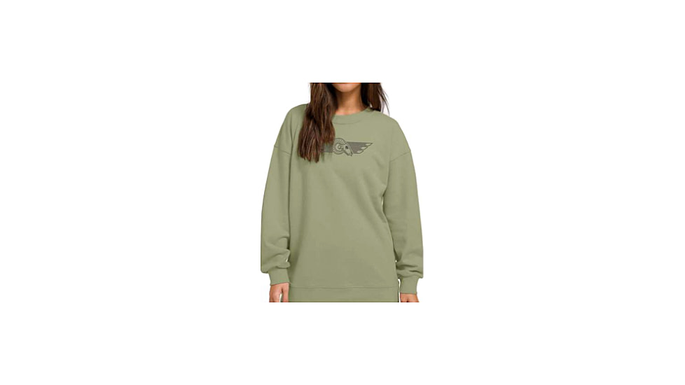 Christensen Arms Ram Skull Crew Sweatshirt - Womens, Light Olive, 2X, 730-CA122-80-01-204-06