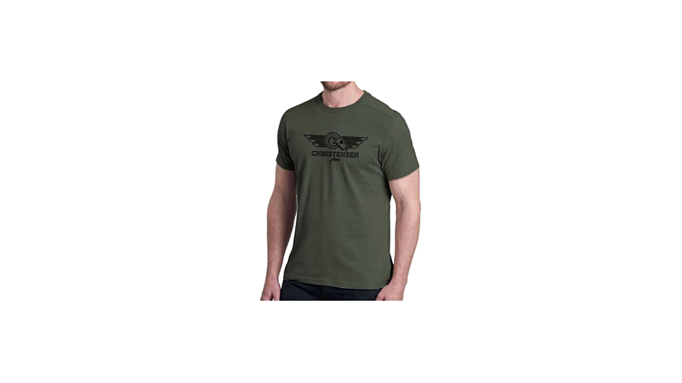 Christensen Arms Ram Skull Wordmark SS Tee - Mens, Dark Olive, XL, 730-CA075-40-00-201-05