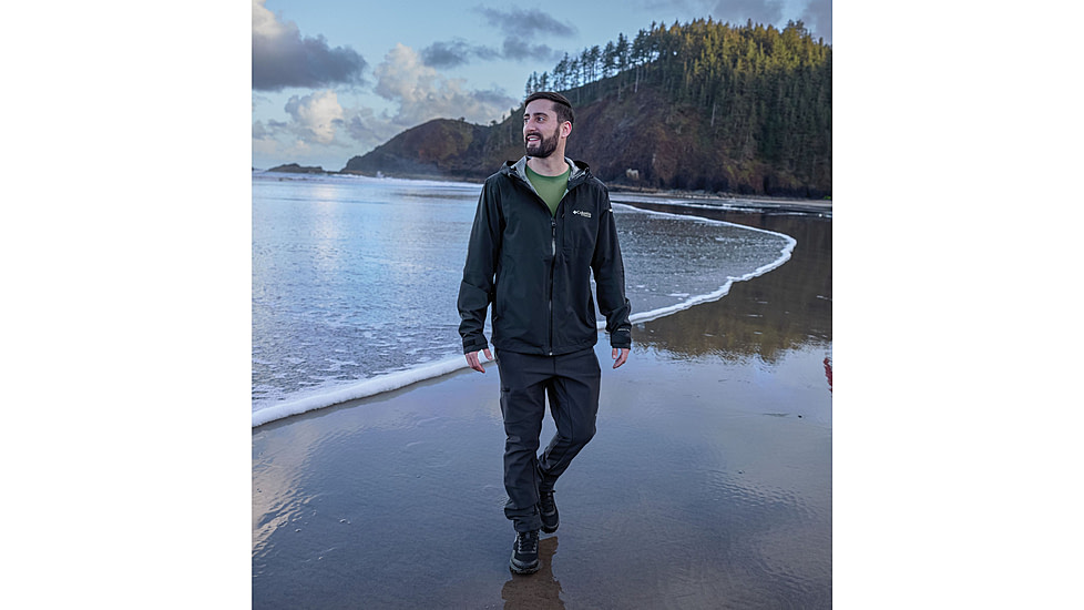 Columbia Ampli-Dry II Shell Jacket - Mens, Black, Extra Large, 2071061010-XL