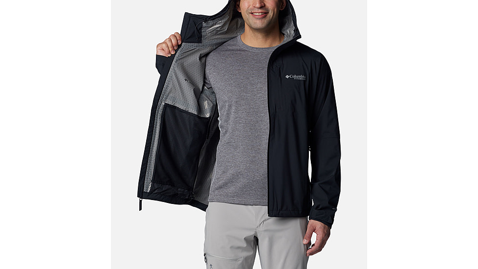 Columbia Ampli-Dry II Shell Jacket - Mens, Black, Extra Large, 2071061010-XL