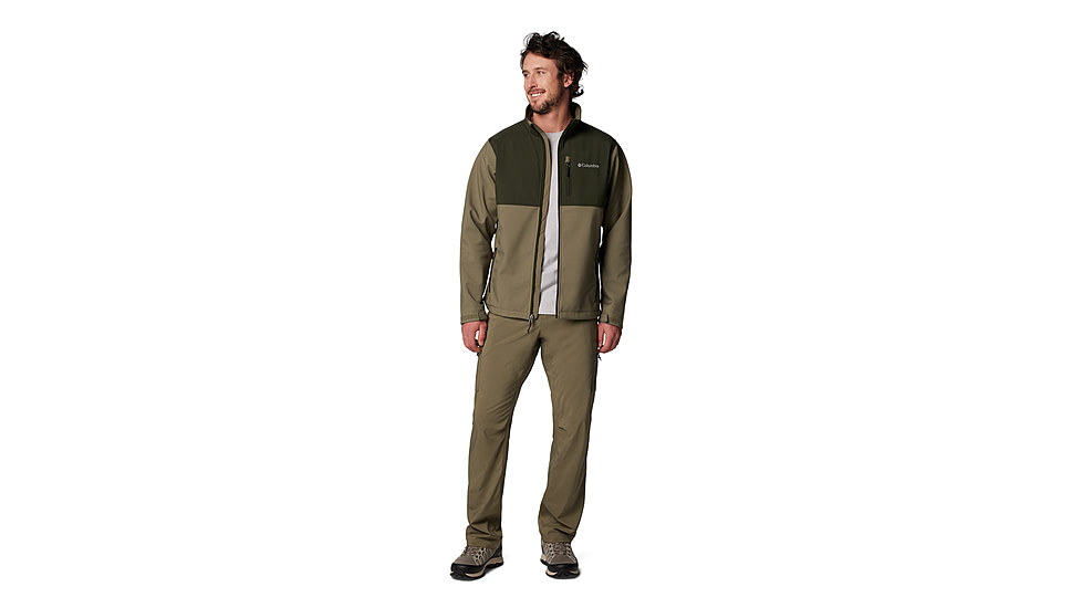 Columbia Ascender Softshell Jacket - Mens, Stone Green/Grey, L, 1556531-398-L