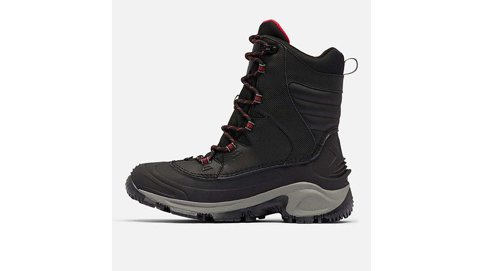 Columbia Bugaboot III Boots - Mens, Black/Bright Red, 9 US, 1791221-012-9