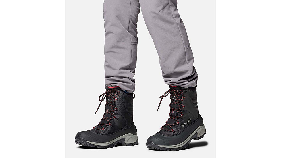 Columbia Bugaboot III Boots - Mens, Black/Bright Red, 9 US, 1791221-012-9