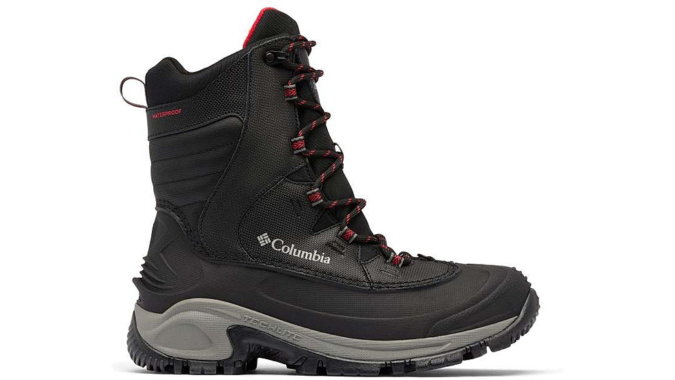 Columbia Bugaboot III Boots - Mens, Black/Bright Red, 9 US, 1791221-012-9