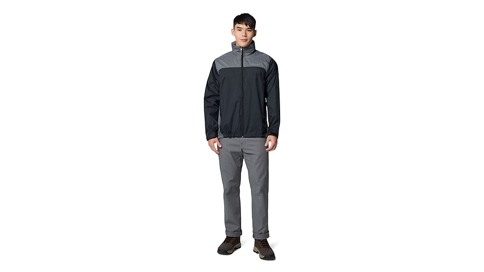 Columbia Glennaker Lake II Rain Jacket - Mens, Black/City Grey, XL, 2089791-012-XL