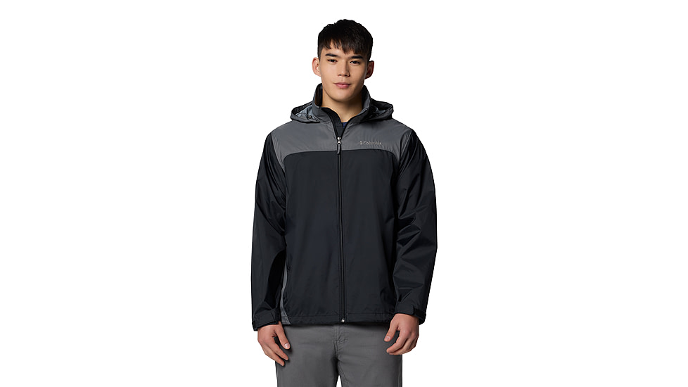 Columbia Glennaker Lake II Rain Jacket - Mens, Black/City Grey, XL, 2089791-012-XL