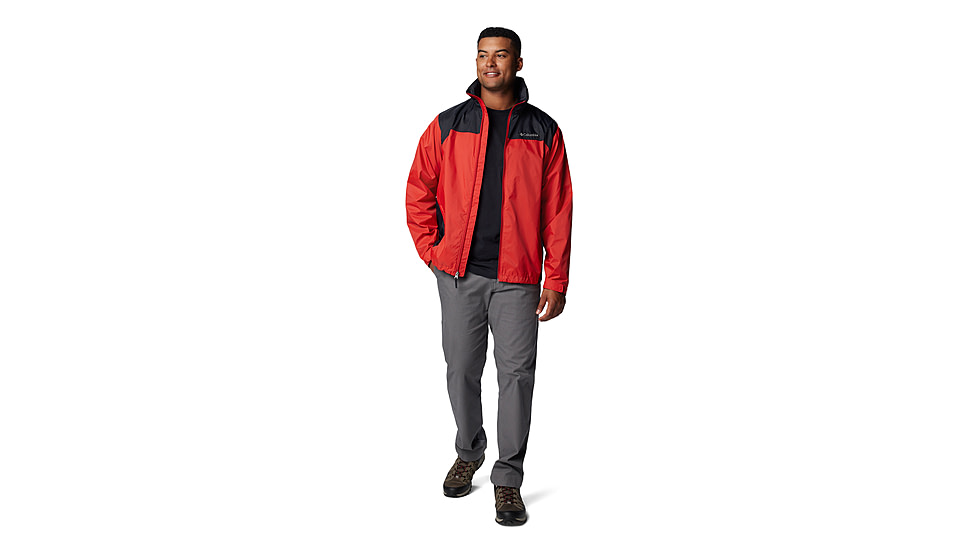 Columbia Glennaker Lake II Rain Jacket - Mens, Sail Red/Black, S, 2089791-698-S