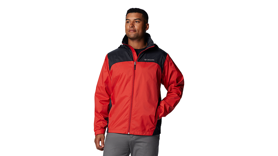 Columbia Glennaker Lake II Rain Jacket - Mens, Sail Red/Black, S, 2089791-698-S