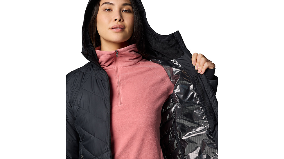 Columbia Heavenly Hooded Jacket - Womens, Black, S, 1738151-012-S