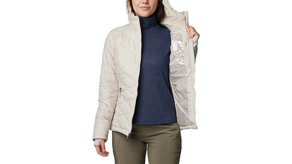 Columbia Heavenly Hooded Jacket - Womens, Dark Stone, L, 1738151-278-L