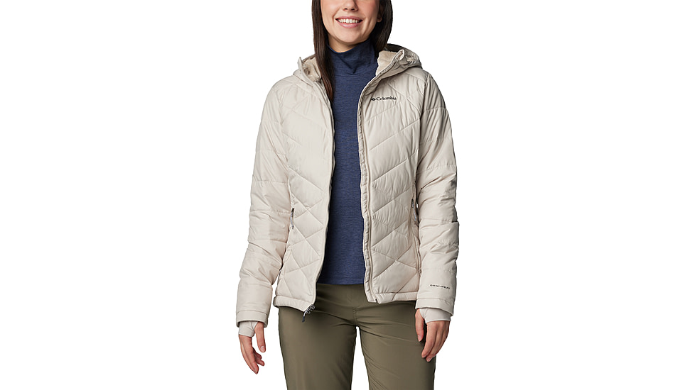 Columbia Heavenly Hooded Jacket - Womens, Dark Stone, L, 1738151-278-L