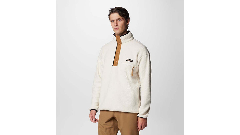 Columbia Helvetia II Half Snap Fleece Pullover - Mens, Chalk, Large, 2090891-191-L