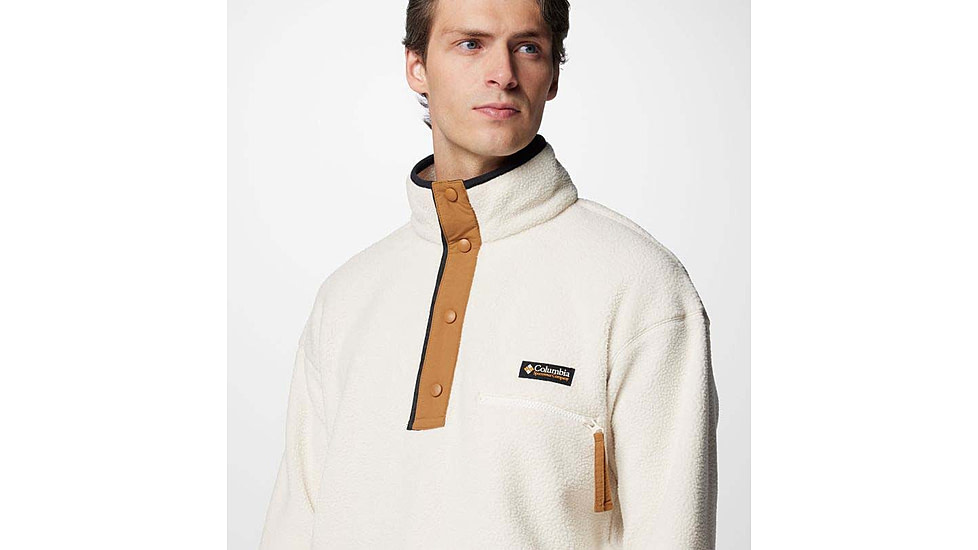 Columbia Helvetia II Half Snap Fleece Pullover - Mens, Chalk, Large, 2090891-191-L