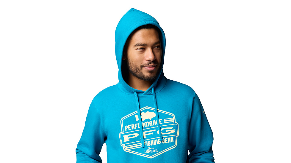 Columbia PFG High Side Hoodie - Mens, Blue Echo/High Side, M, 2121031-462-M