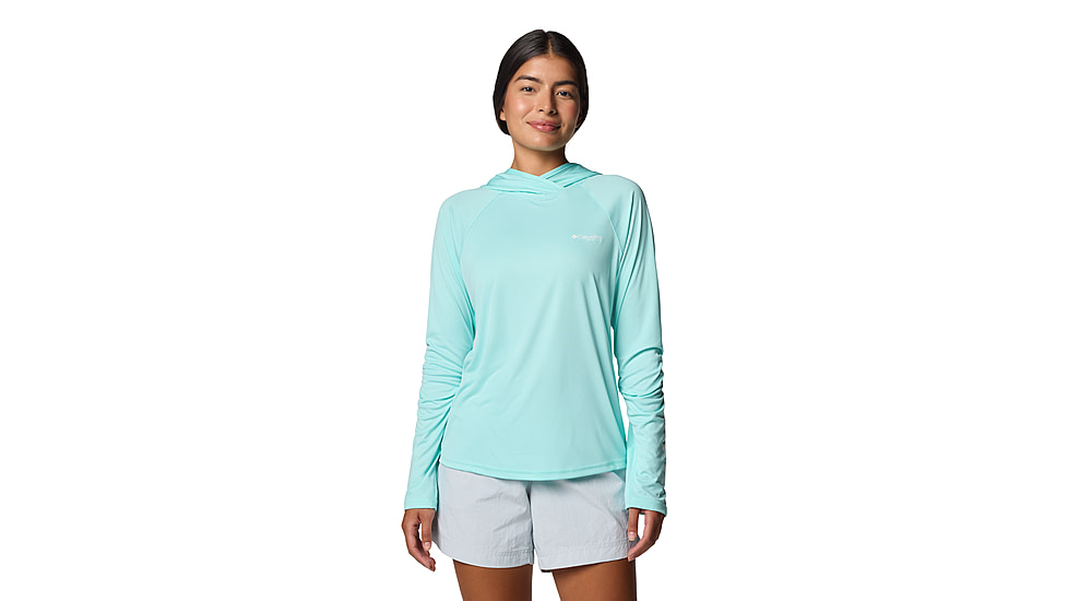 Columbia PFG Tidal Tee II Hoodie - Womens, Gulf Stream, S, 2113691-499-S