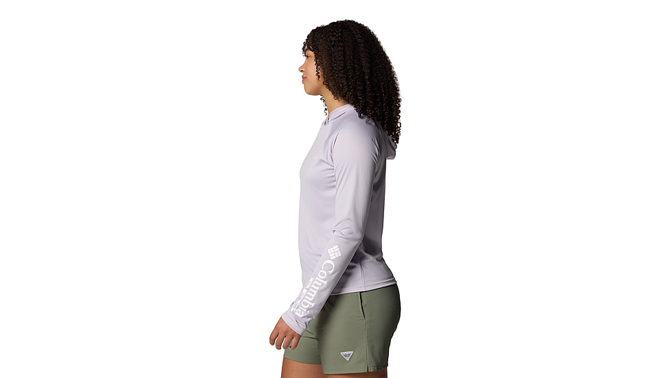 Columbia PFG Tidal Tee II Hoodie - Womens, Lavender Pearl, L, 2113691-551-L