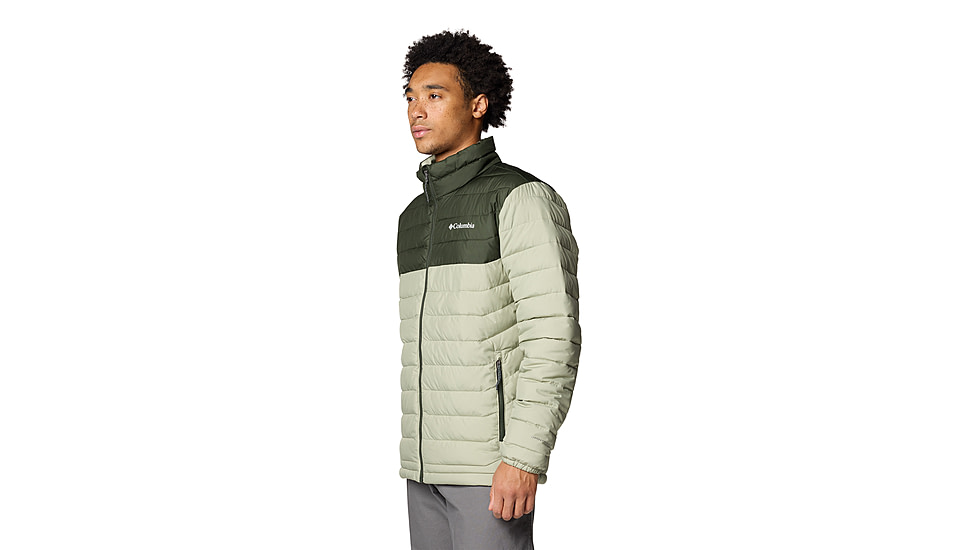 Columbia Powder Lite II Jacket - Mens, Safari/Greenscape, L, 2086961-348-L