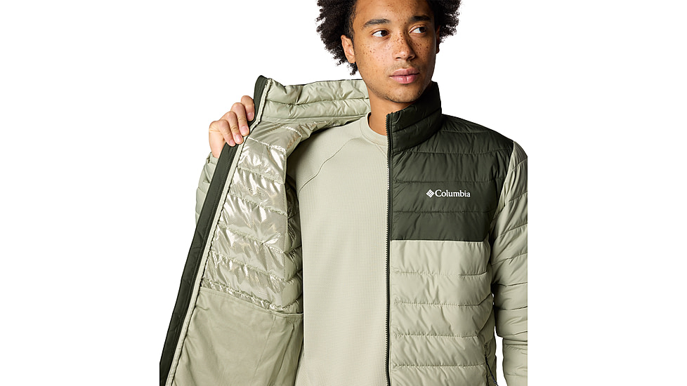 Columbia Powder Lite II Jacket - Mens, Safari/Greenscape, L, 2086961-348-L
