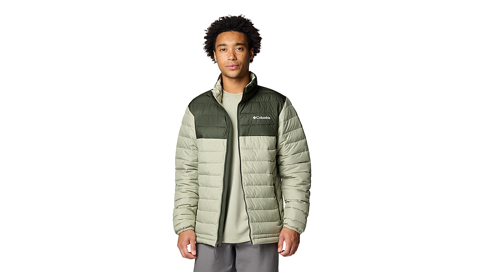 Columbia Powder Lite II Jacket - Mens, Safari/Greenscape, L, 2086961-348-L