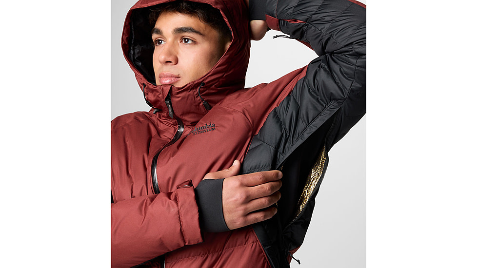 Columbia Roaring Fork II Down Jacket - Mens, Spice/Black, Small, 2087341681-S