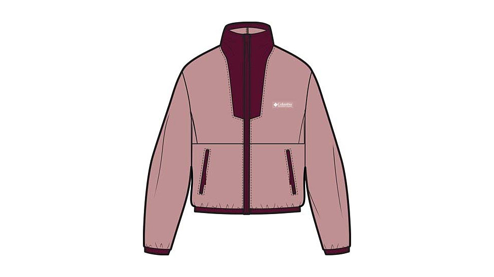 Columbia Sequoia Grove Full Zip Fleece Jacket - Womens, Eraser Pink/Rich Wine, Medium, 2085311-658-M