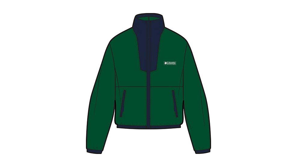 Columbia Sequoia Grove Full Zip Fleece Jacket - Womens, Rain Forest/Collegiate Navy, Extra Large, 2085311-375-XL