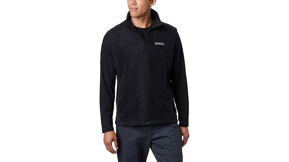 Columbia Steens Mountain Fleece Vest - Mens, Black, S, 1639261-010-S