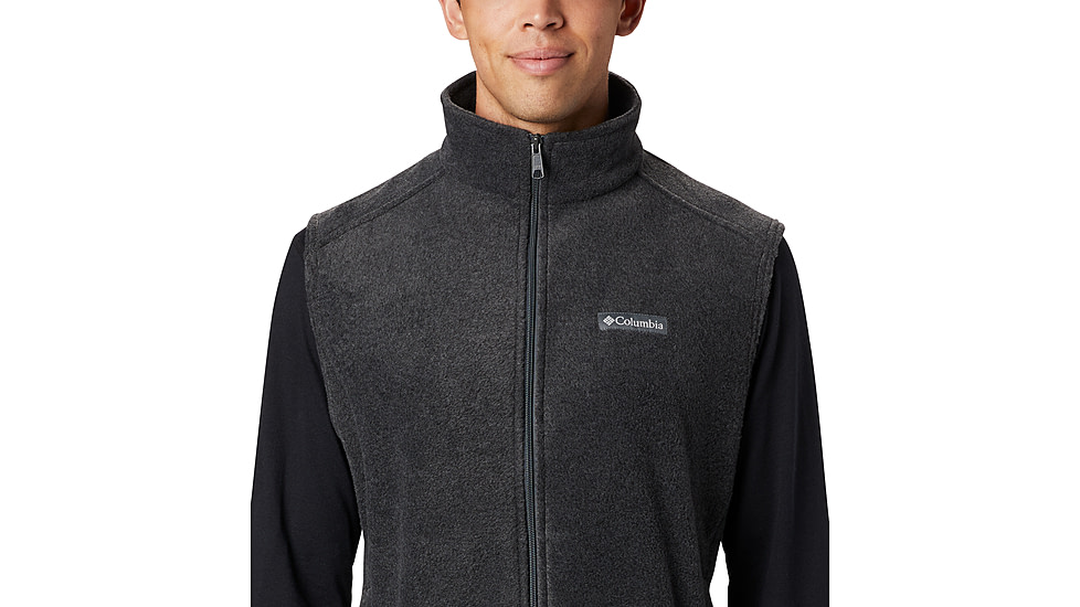 Columbia Steens Mountain Fleece Vest - Mens, Charcoal Heather, S, 1639261-030-S