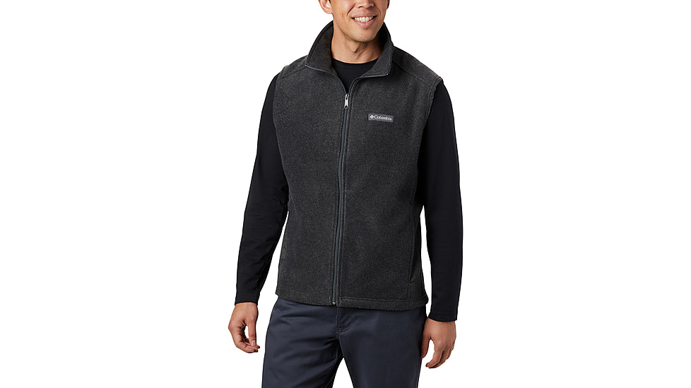 Columbia Steens Mountain Fleece Vest - Mens, Charcoal Heather, S, 1639261-030-S