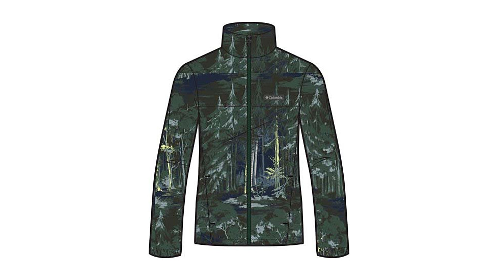 Columbia Steens Mountain Printed Jacket - Mens, Rain Forest Deschutestrees, Medium, 1478231-375-M