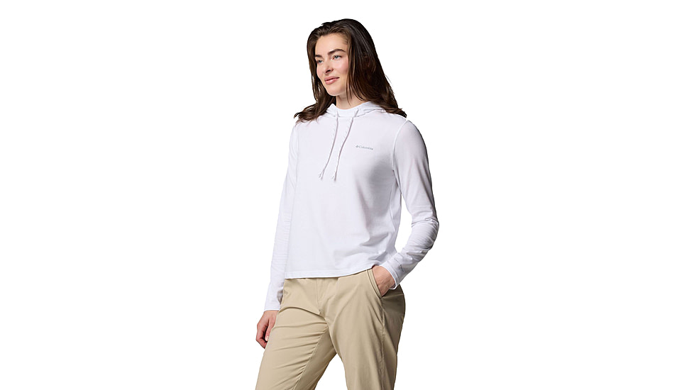 Columbia Sun Trek Hoodie II - Womens, White, Extra Small, 2119751100-100-XS