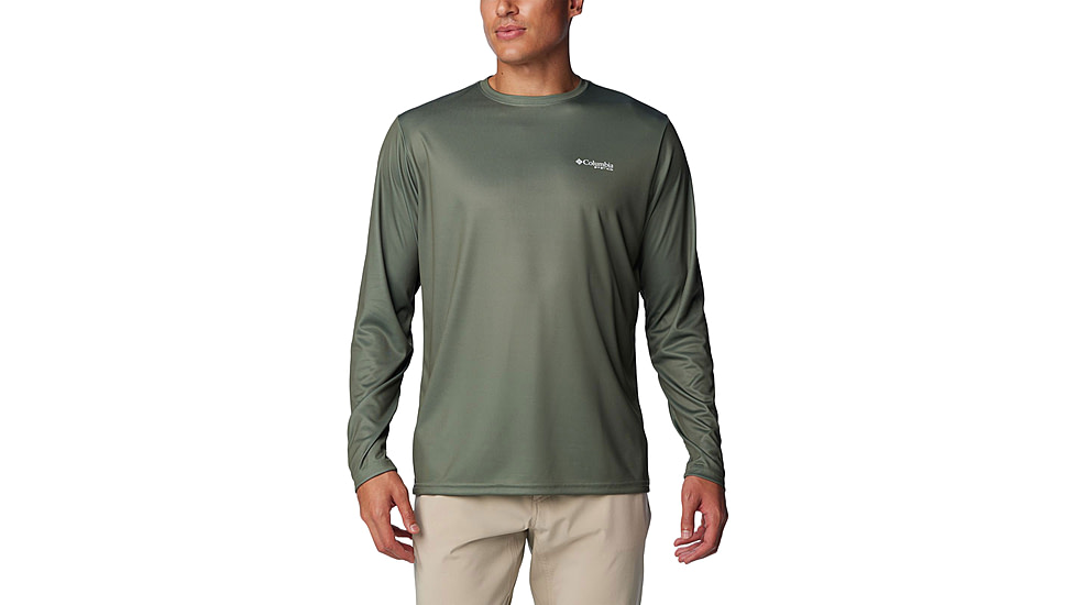Columbia Terminal Tackle PFG Fish Flag Long Sleeve - Mens, Cypress/Cool Grey Bass Lures, Large, 1872661318-318-L