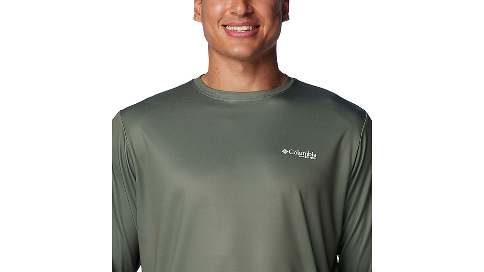 Columbia Terminal Tackle PFG Fish Flag Long Sleeve - Mens, Cypress/Cool Grey Bass Lures, Large, 1872661318-318-L