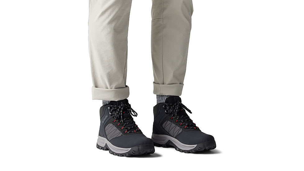 Columbia Transverse Hike Waterproof Shoes - Mens, Black/Mountain Red, 12, 2067401-010-12