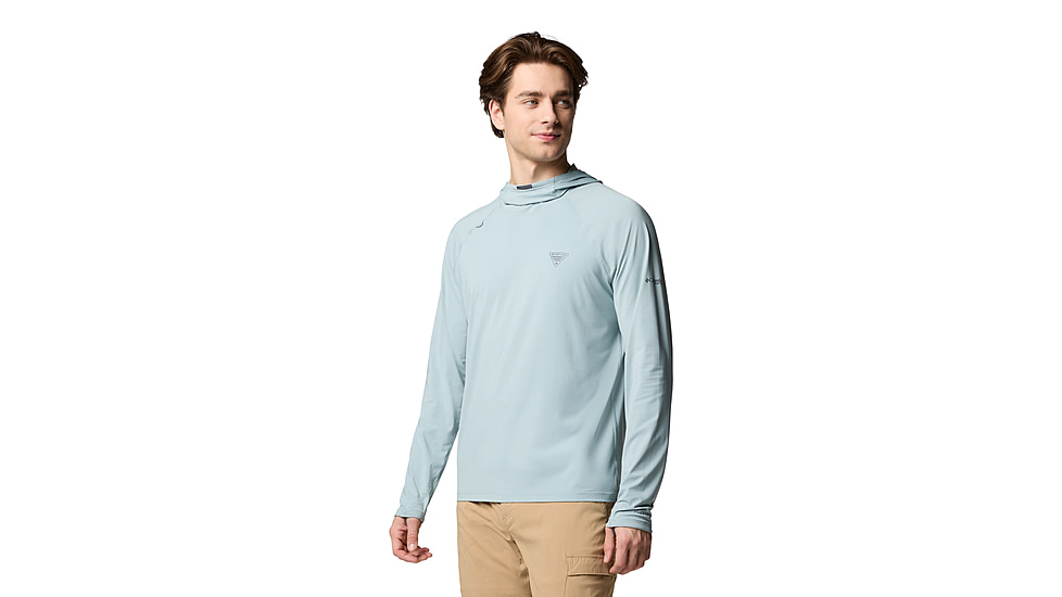 Columbia Wild Cast Sun Hoodie - Mens, Crushed Blue, L, 2120831-461-L