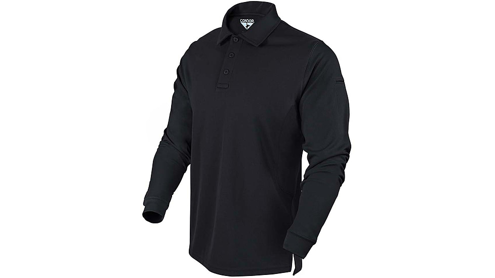 Condor Outdoor Performance Long Sleeve Tactical Polo, Black, 3XL, 101120-002-XXXL