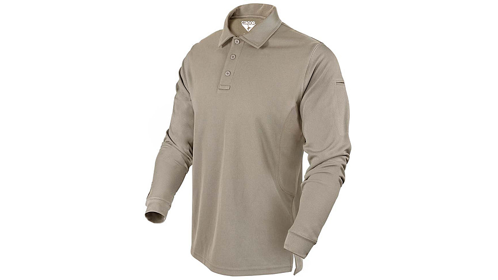 Condor Outdoor Performance Long Sleeve Tactical Polo - Men's, Sand, S, 101120-004-S