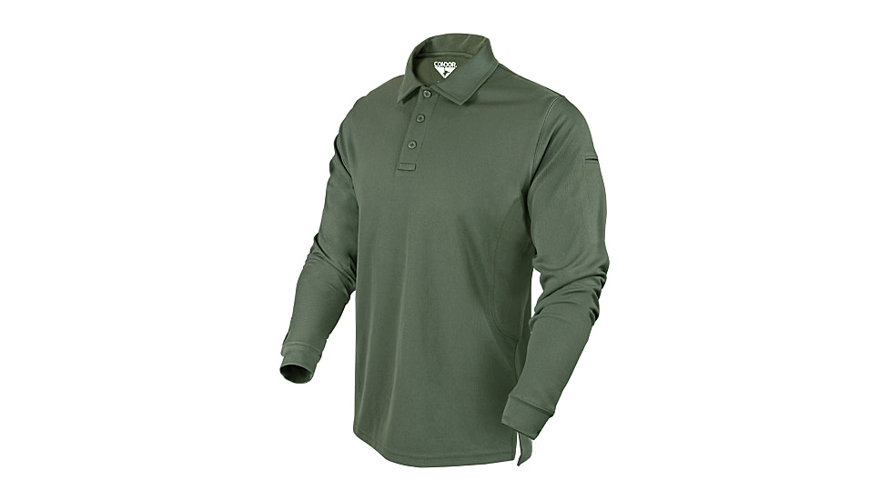 Condor Outdoor Performance Polo Long Sleeve, Extra Large, Olive Drab, 101120-001-XL